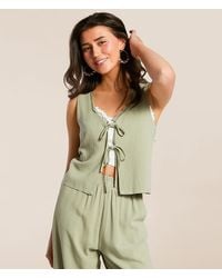Willow & Root - Front Tie Tank Top - Lyst