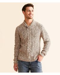 Outpost Makers - Cable Knit Shawl Sweater - Lyst