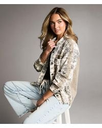 BKE - Cheetah Print Denim Jacket - Lyst