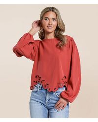 Willow & Root - Scalloped Hanky Hem Top - Lyst