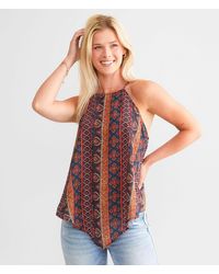 Daytrip - Chiffon Hanky Hem Tank Top - Lyst
