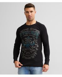 Affliction - American Customs Oak Aged Reversible Thermal - Lyst