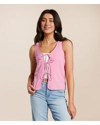 Willow & Root - Front Tie Tank Top - Lyst