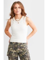 Gilded Intent - High Neck Layered Tank Top - Lyst