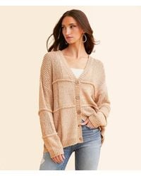 BKE - Pieced Nubby Cardigan Sweater - Lyst