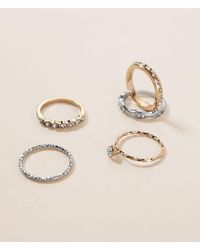 BKE - 6 Pack Glitz Ring Set - Lyst