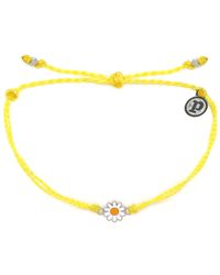Pura Vida Daisy Bitty Charm Bracelet - Yellow