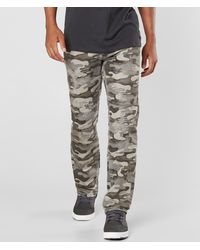 Rock Revival Camoflauge Straight Twill Pant - Gray