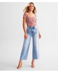 Hidden Jeans - Nori Cropped Wide Leg Jean - Lyst