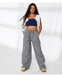 33 Coastal - Gingham Wide Leg Utility Pant - Lyst