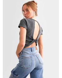 FITZ + EDDI - Twisted Open Back Cropped Top - Lyst