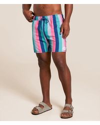 RVCA - Resort Striped Stretch Swim Trunks - Lyst