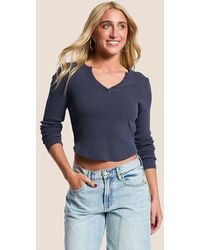 FITZ + EDDI - Ribbed Henley - Lyst