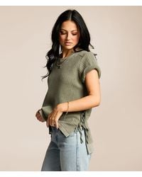 Gilded Intent - Washed Waffle Knit Top - Lyst