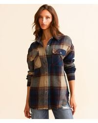 BKE - Plaid Flannel Boyfriend Shirt - Lyst