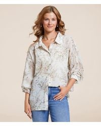 Daytrip - Floral Embroidered Chiffon Blouse - Lyst