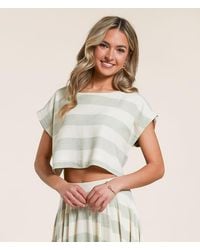 Blu Pepper - Striped Crop Top - Lyst
