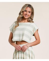 Blu Pepper - Striped Crop Top - Lyst