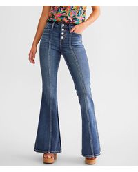 Flying Monkey - High Rise Super Flare Stretch Jean - Lyst