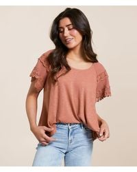 Daytrip - Flowy Ribbed Top - Lyst