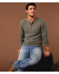 Outpost Makers - Textured Henley - Lyst