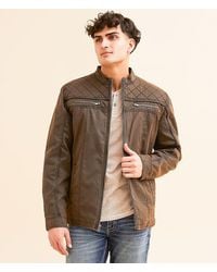 BKE - Antique Quilted Faux Leather Jacket - Lyst