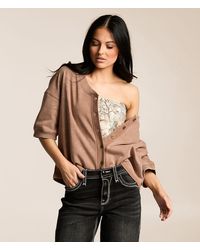 Gilded Intent - Washed Boxy Top - Lyst