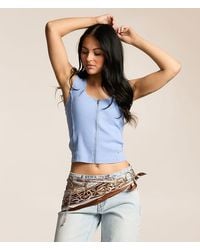 Gilded Intent - Raw Edge Washed Tank Top - Lyst