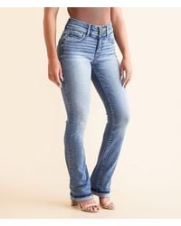 BKE - Gabby Straight Cuffed Stretch Jean - Lyst