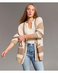 BKE - Striped Cardigan Sweater - Lyst