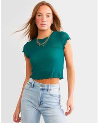 BKE - Mesh Cropped Top - Lyst