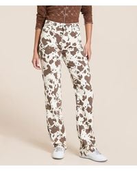 Hidden Jeans - Ella Cow Print Classic Straight Stretch Jean - Lyst