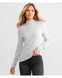 BKE - Brushed Mock Neck Top - Lyst