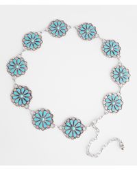BKE - Turquoise Flower Chain Belt - Lyst