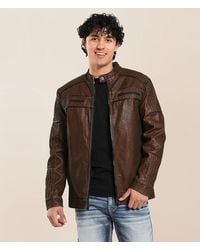 Buckle Black - Distressed Pleather Jacket - Lyst