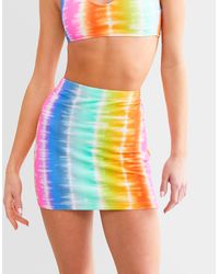 Hurley - Rainbow Ombre Mini Skirt - Lyst