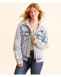 BKE - Pieced Denim Hooded Jacket - Lyst
