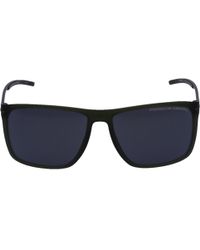 Porsche Design Herren Sonnenbrille Wayfarer 8636 C Metall Acetat grün - Grau