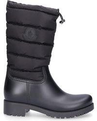 Moncler Rain Boots Ginette Gum Nylon Logo Black