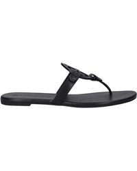 Ferragamo Leder Enfola sandals in Schwarz Damen Schuhe Flache Schuhe Zehentrenner und Badelatschen 