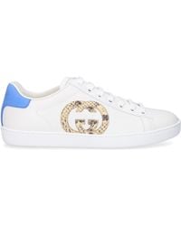 Gucci Low-top Trainers Ace Calfskin Python Leather - White