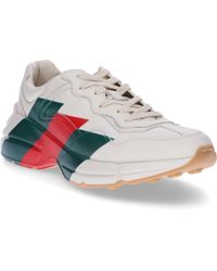 gucci ace low top leather trainers in white for men lyst