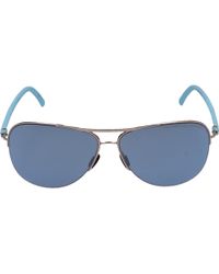 Porsche Design Herren Sonnenbrille Aviator 8569 E Acetat blau