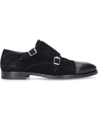 Henderson Suede Business Shoes Budapester 50401 in Black for Men Mens Shoes Slip-on shoes Monk shoes 