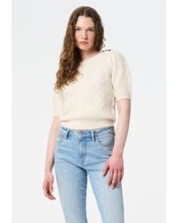 Buffalo David Bitton - Buffalo Jeans Winsome Short Sleeve Cable Knit Sweater - Lyst