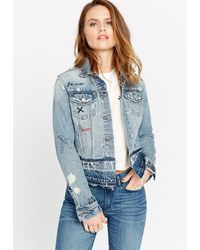 BUFFALO DAVID BITTON Womens Nova Fur Collar Denim Jacket Top