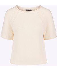 Buffalo David Bitton - Buffalo Jeans Devora 'S Light Knit Short-Sleeve Sweater, Parcht - Lyst