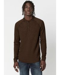 Buffalo David Bitton - Buffalo Jeans Kariver Henley Long Sleeve Henley - Lyst