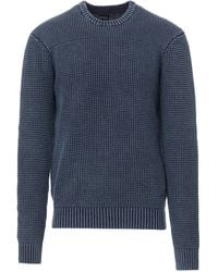 Buffalo David Bitton - Buffalo Jeans Washy Textured Knit Crewneck Sweater - Lyst
