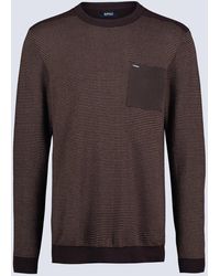Buffalo David Bitton - Buffalo Jeans William Striped Knit Pullover, Chocolate - Lyst